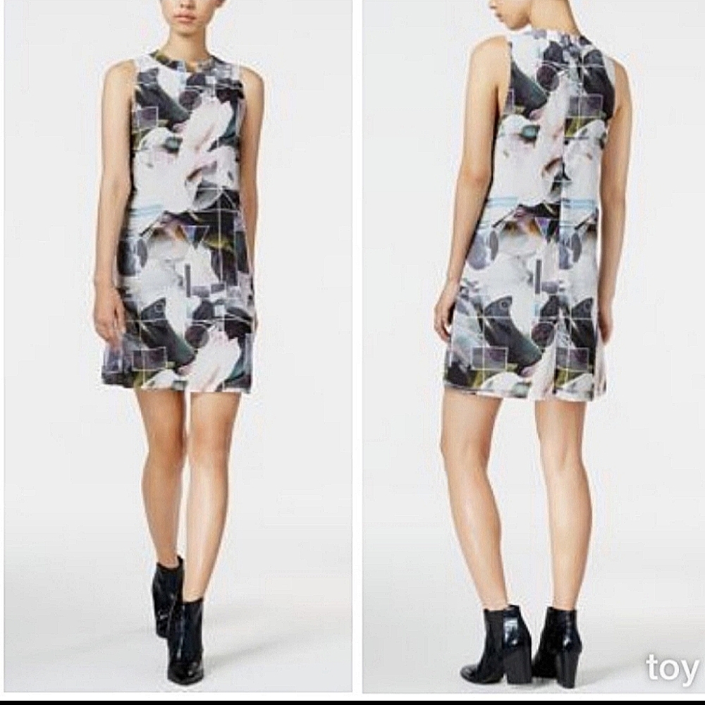 Bar III geometric shift dress size small